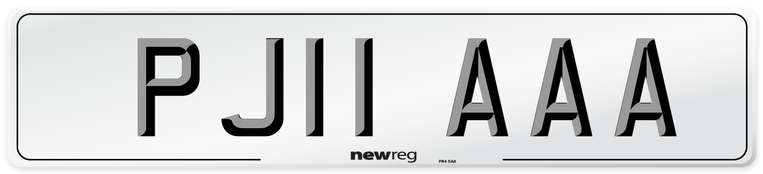 PJ11 AAA Number Plate from New Reg